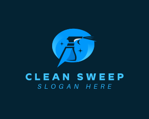 Cleaning Spray Bottle logo design