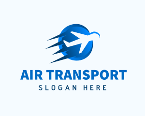 Fast Airplane Jet Transport logo design