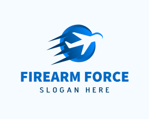 Fast Airplane Jet Transport logo design