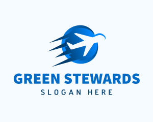 Fast Airplane Jet Transport logo design