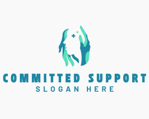 Mental Health Support Hands logo design