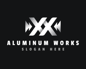 Metal Arrow Fabrication Letter XX logo