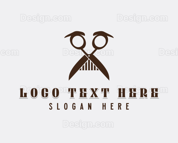 Barbershop Hairstylist Grooming Logo