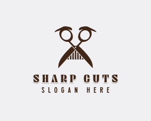 Barbershop Hairstylist Grooming logo design