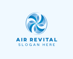 HVAC Fan Temperature logo design