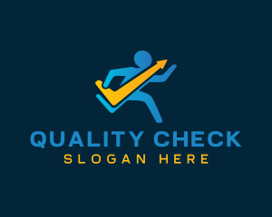 Human Check Arrow logo design