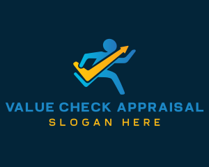 Human Check Arrow logo design