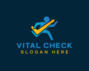 Human Check Arrow logo design