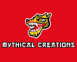 Asian Mythical Dragon logo design