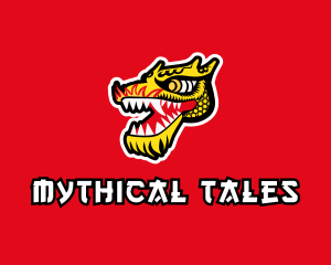 Asian Mythical Dragon logo