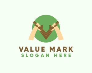 Modern Branch Hand Business logo design