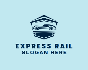 Express Car Wash Shield logo design