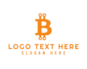 Orange Crypto Letter B logo