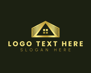 Geometric House Roofing Logo