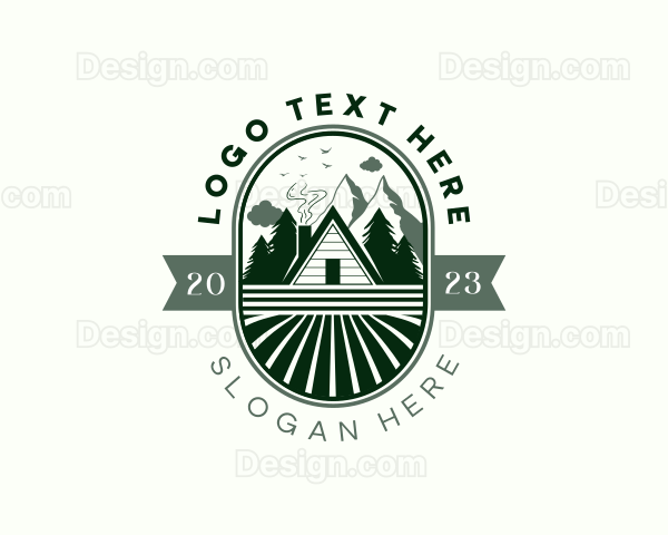 Mountain Forest Cabin Logo