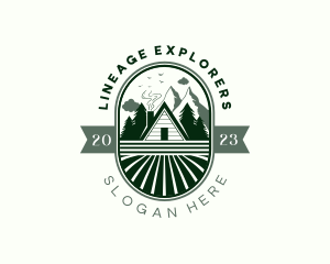 Mountain Forest Cabin logo design