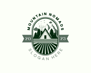 Mountain Forest Cabin logo design