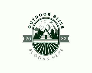 Mountain Forest Cabin logo design