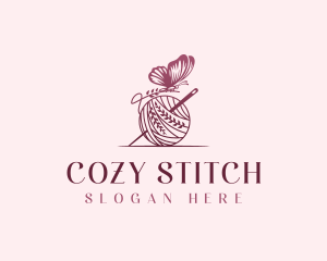 Butterfly Sewing Tailor logo design