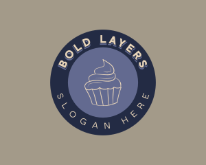 Muffin Cupcake Bakery Logo