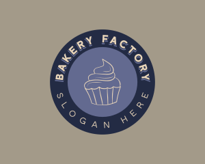 Muffin Cupcake Bakery logo design