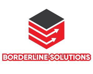 Red Cube Arrow  logo design