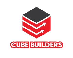 Red Cube Arrow  logo design