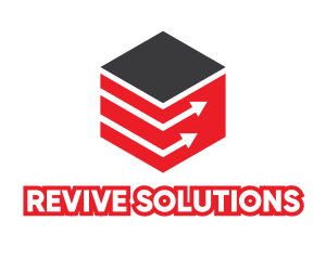 Red Cube Arrow  logo design