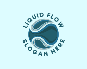 Liquid Water Drop logo design