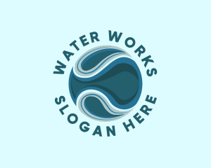 Liquid Water Drop logo design