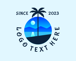 Blue Palm Tree Beach logo