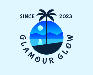 Blue Palm Tree Beach logo