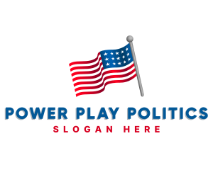 3D USA Political Flag logo