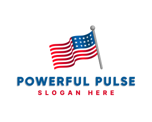 3D USA Political Flag logo