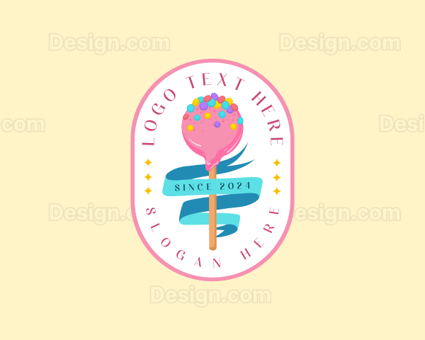 Sweet Candy Lollipop Logo