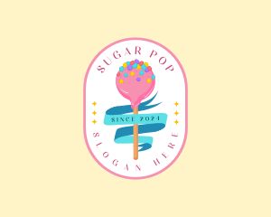 Sweet Candy Lollipop logo design