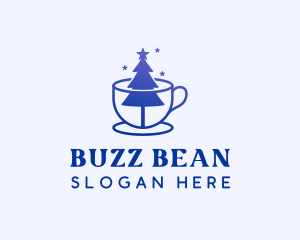 Christmas Tree Cup Cafe  logo design