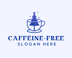 Christmas Tree Cup Cafe  logo design