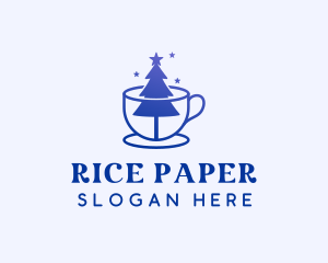 Christmas Tree Cup Cafe  logo design