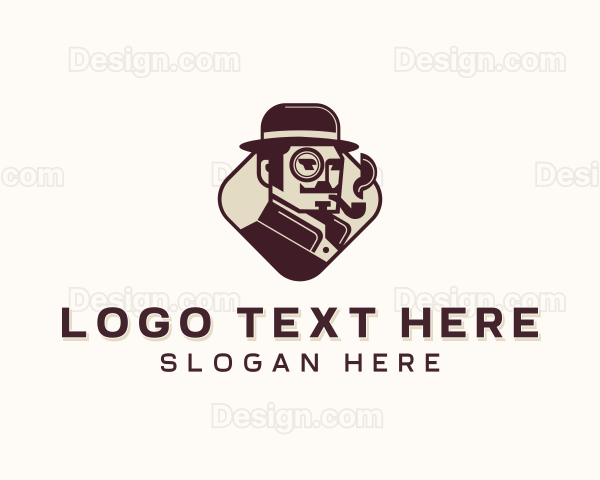 Hipster Gentleman Clothing Smoking Logo