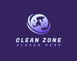 Cleaning Sprayer Disinfection logo design