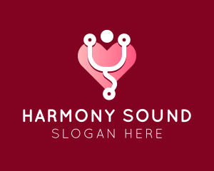 Pink Heart Stethoscope logo