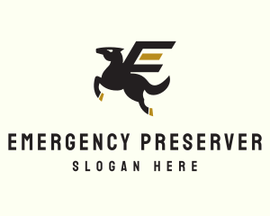 Winged Pegasus Horse logo design