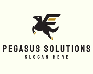 Winged Pegasus Horse logo