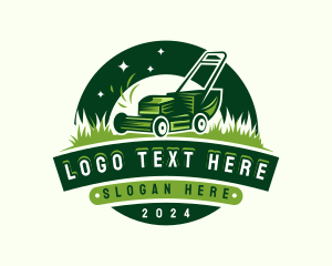 Lawn Mower Grass Cutting logo