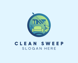 Living Room Cleaning logo design