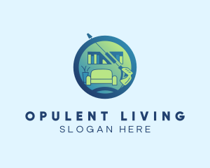 Living Room Cleaning logo design