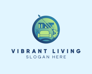 Living Room Cleaning logo design