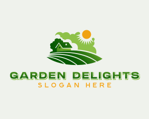 Farmhouse Garden Field  logo design