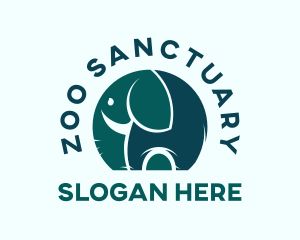 Elephant Zoo Animal logo design